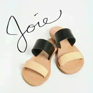 Joie Double Strap Natural Leather Sable Sandal